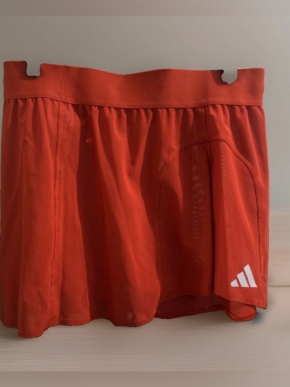 adidas Orange-Red Tennis Skirt with Logo